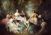 Franz Xaver Winterhalter The Empress Eugenie Surrounded by her Ladies in Waiting china oil painting reproduction